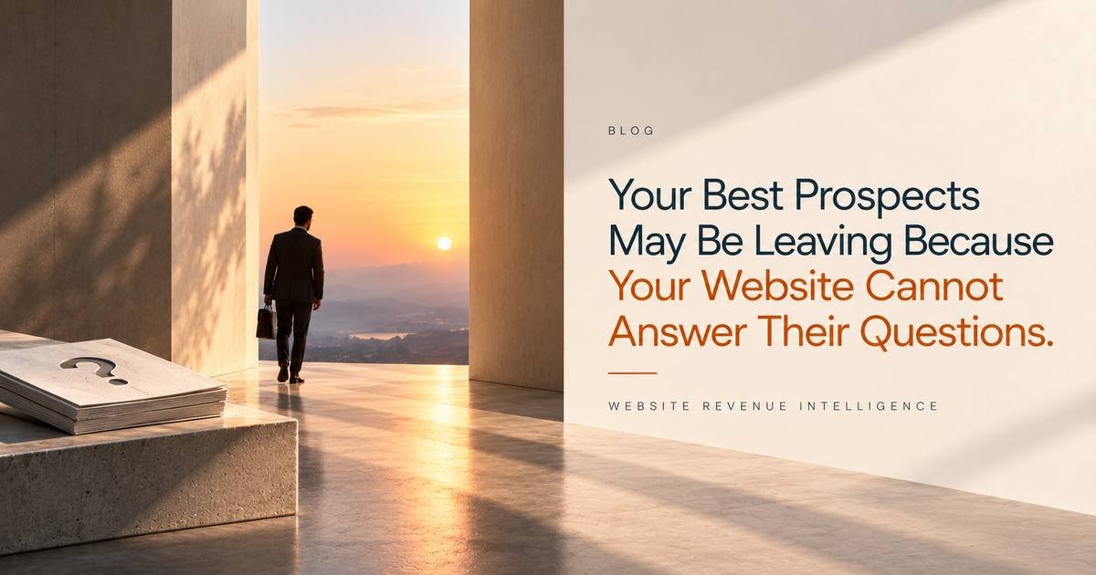 An open doorway representing the gap between B2B website interest and a buyer's next step. Copy image alt text